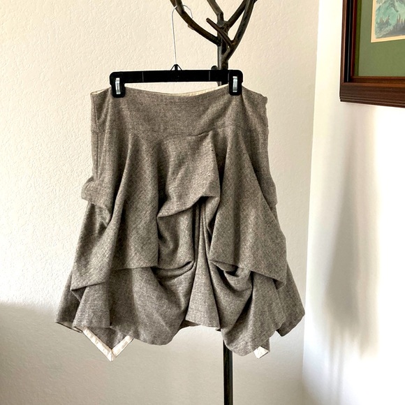 All Saints Dresses & Skirts - All Saints Wool Harringbone Skirt Grey With Lurex Size 12